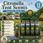 Tent Scents Citronella Insect Repellent Sticks - Outer of 12 Tubes